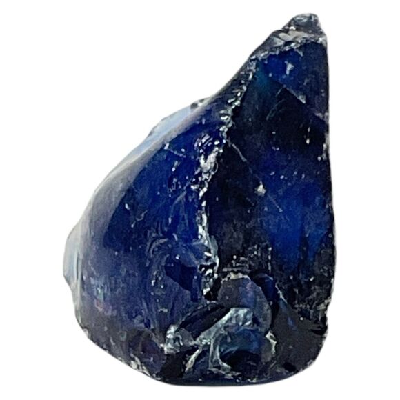 Cobalt Art Glass Cullet Glowing Manganese Slag Glass #5GL37 - Picture 3 of 8